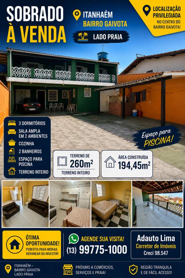 Sobrado, 3 quartos, 194 m² - Foto 2